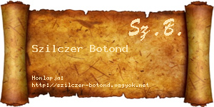 Szilczer Botond névjegykártya